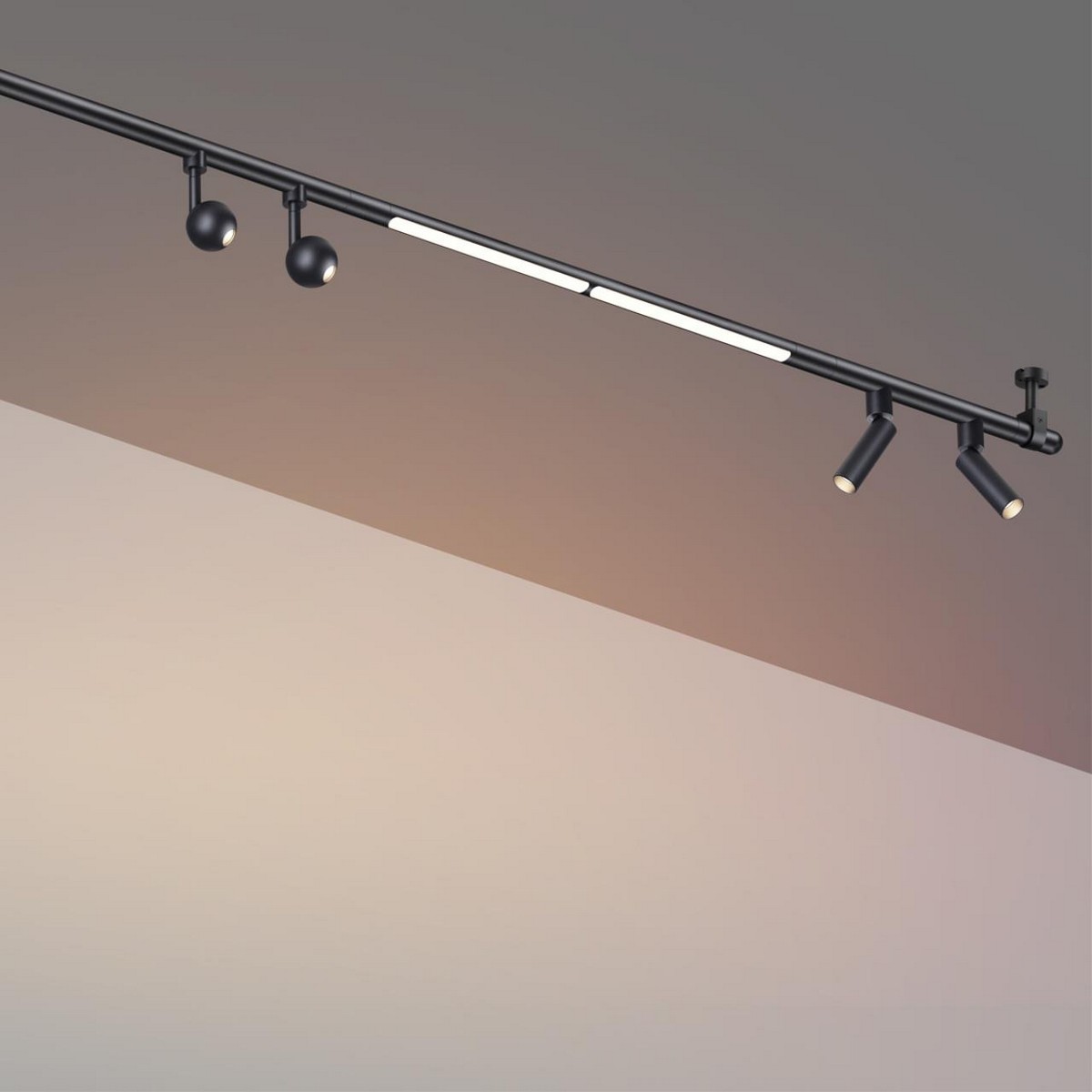 Трековые светодиодные светильники Светильник диммируемый со сменой цветовой температуры NOVOTECH GLAT 359363 