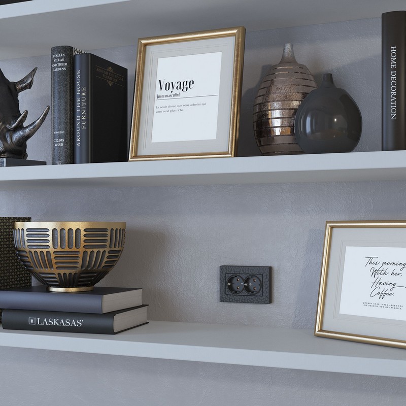 Рамки Werkel Hammer Рамка Werkel для двойной розетки Hammer (черный) W0082408