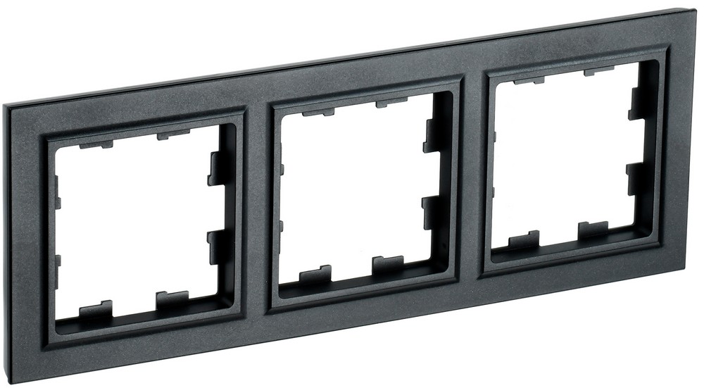 IEK Brite Рамки Рамка IEK BRITE 3-местная РУ-3-БрЧ черный BR-M32-K02