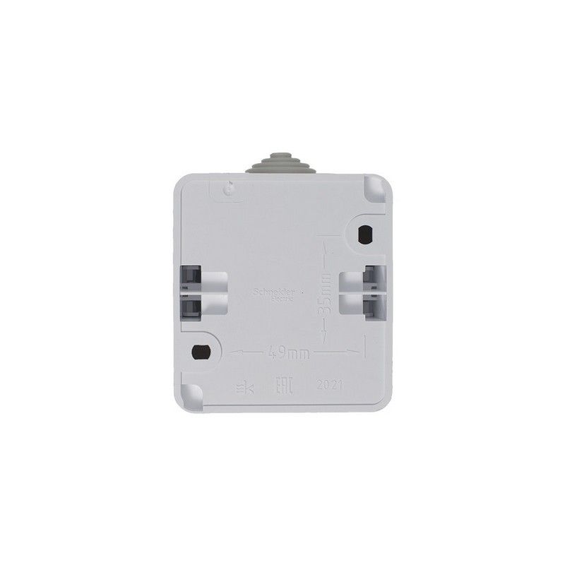 Этюд Белый Выключатель 2-клавишный Systeme Electric Этюд наружный Белый IP44 BA10-042B