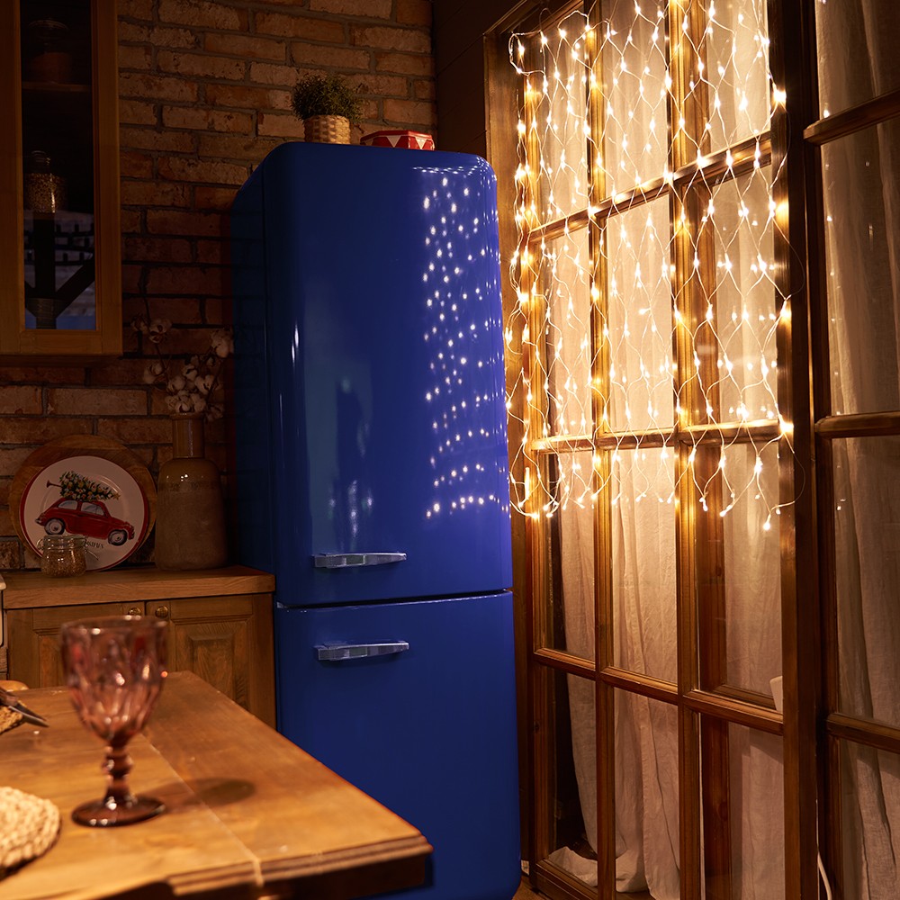 Светодиодная гирлянда Feron CL70 сеть 15х15м + 1.5м 230V мультиколор c питанием от сети прозрачный шнур 32354