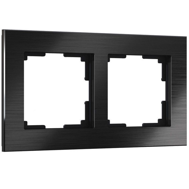 Рамки Werkel Aluminium Рамка Werkel Aluminium на 2 поста (черный алюминий) W0021708
