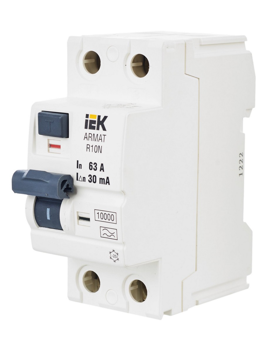 IEK ВДТ УЗО IEK ARMAT R10N 2P 63А 30мА тип A AR-R10N-2-063A030 
