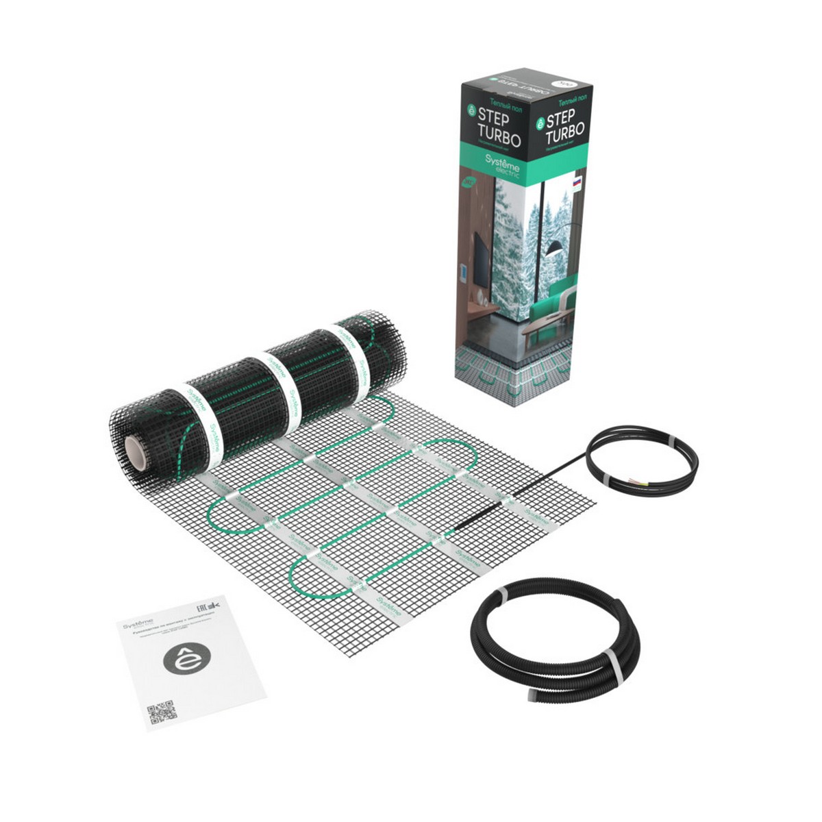 Теплый пол Systeme Electric Теплый пол Systeme Electric 1 м2 STEP TURBO STM200010 200 Вт/м2 200 Вт 