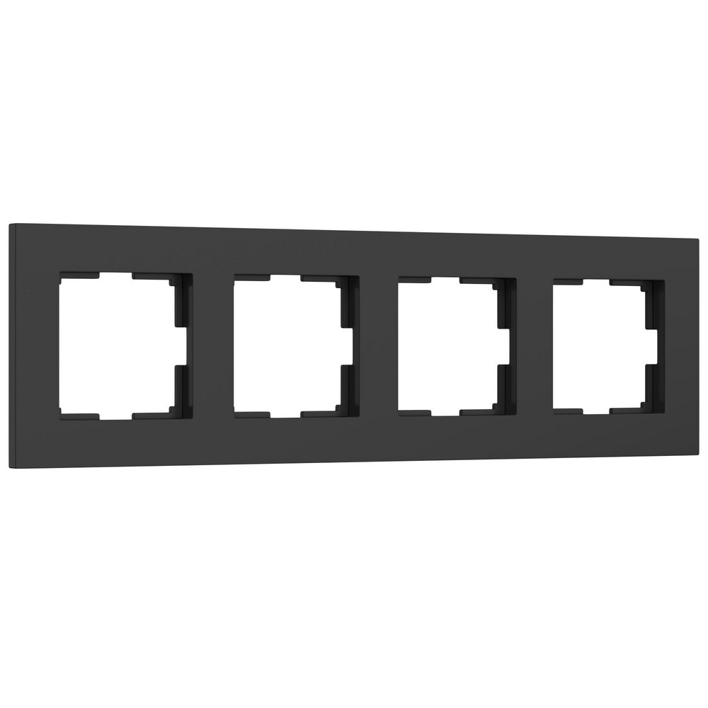 Рамки Werkel Slab Рамка Werkel на 4 поста Slab (черный матовый) W00429080