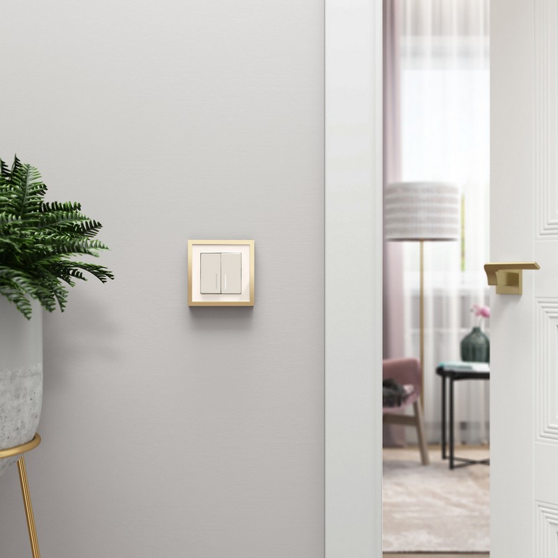 Рамки Werkel Baguette Рамка Werkel на 1 пост Baguette (айвори/латунь) W0012851