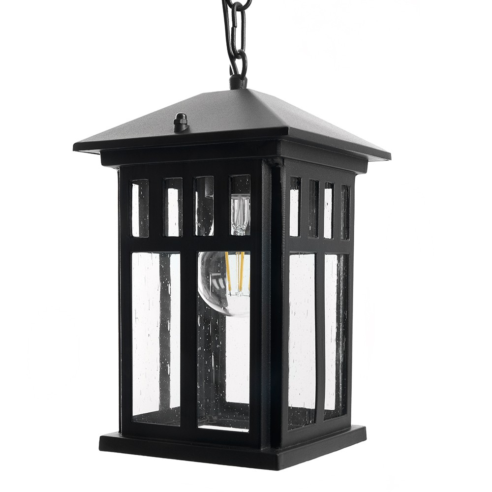 Уличные светильники на цепочке Светильник садово-парковый Feron PL675 на цепочке 60W 230V E27 черный 11690 