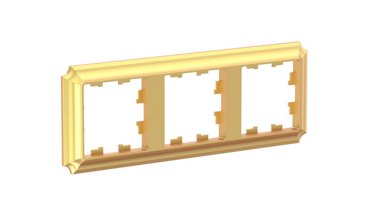 AtlasDesign Рамки Antique Рамка Systeme Electric AtlasDesign Antique Золото 3-ая, универсальная ATN101603