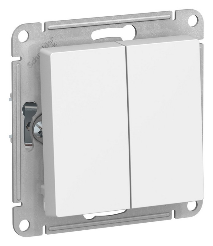 AtlasDesign Лотос Переключатель Systeme Electric AtlasDesign Лотос 2-клавишный, сх.6/2, ATN001365