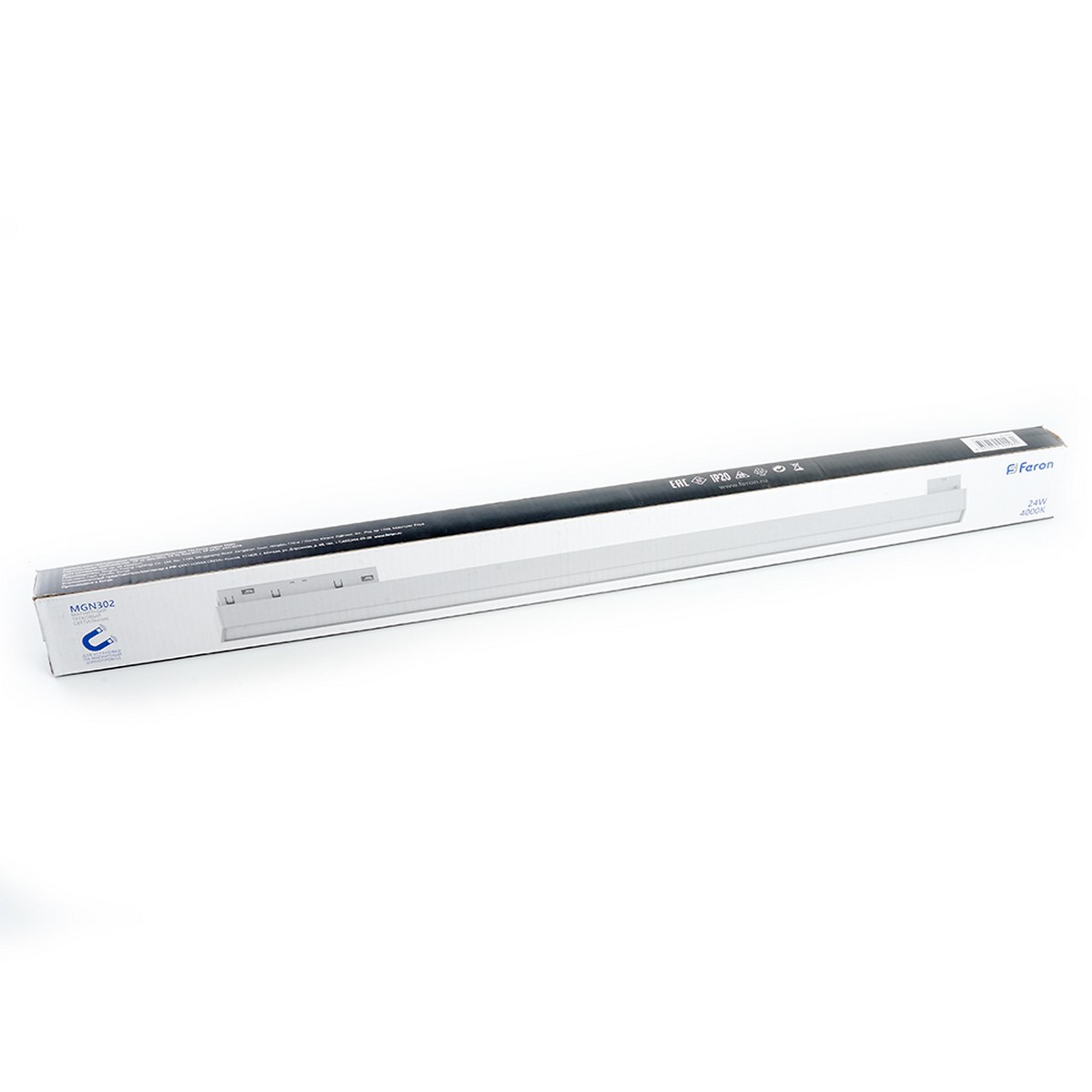 Трековые светодиодные светильники Светильник светодиодный Feron MGN302 трековый магнитный 24W 4000К 110 градусов белый 41941 