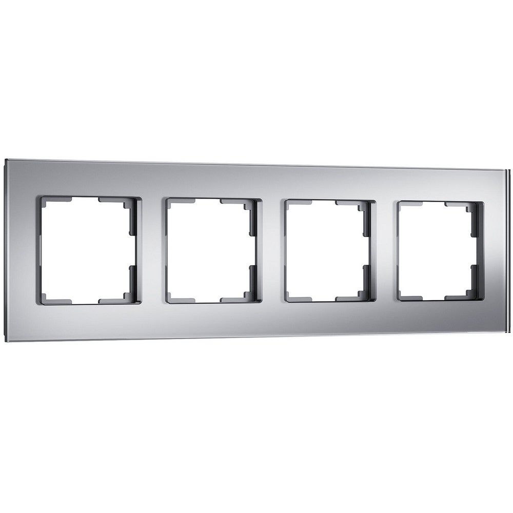 Рамки Werkel Senso Рамка Werkel на 4 поста Senso (серебряный, стекло soft-touch) W00431060