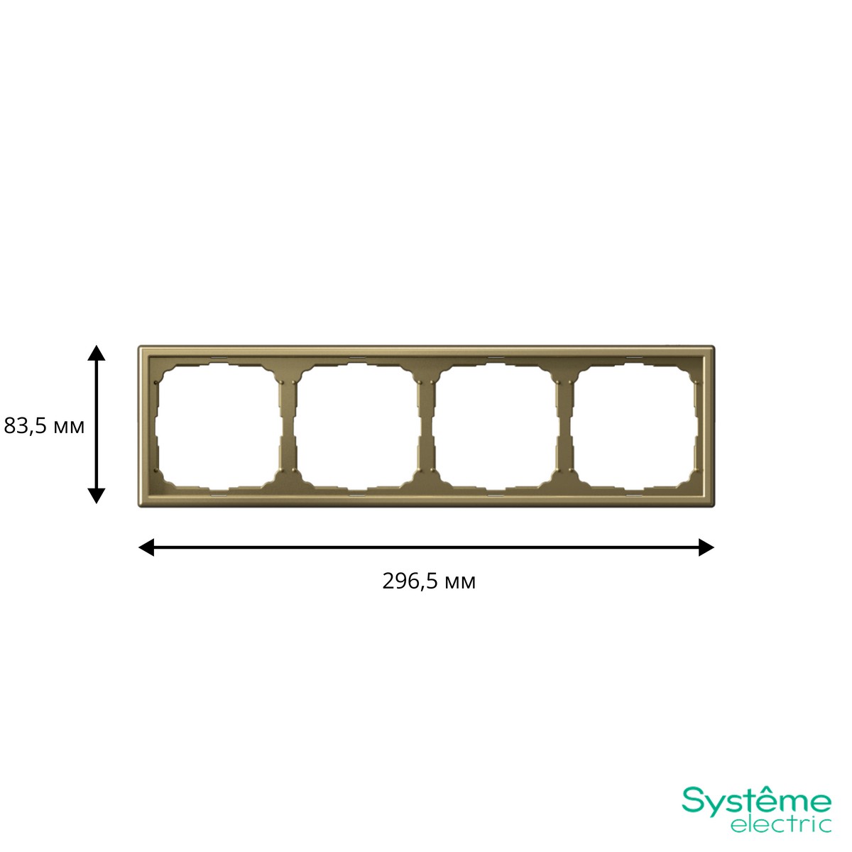 ArtGallery Белый Рамка Systeme Electric ArtGallery Золото 4-ая универсальная GAL001604