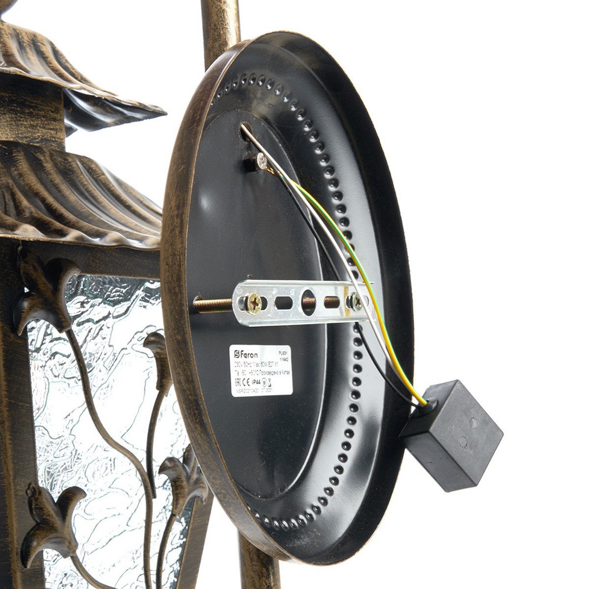 Уличные настенные светильники Светильник садово-парковый Feron PL631 на стену вниз 60W 230V E27 черное золото 11642 