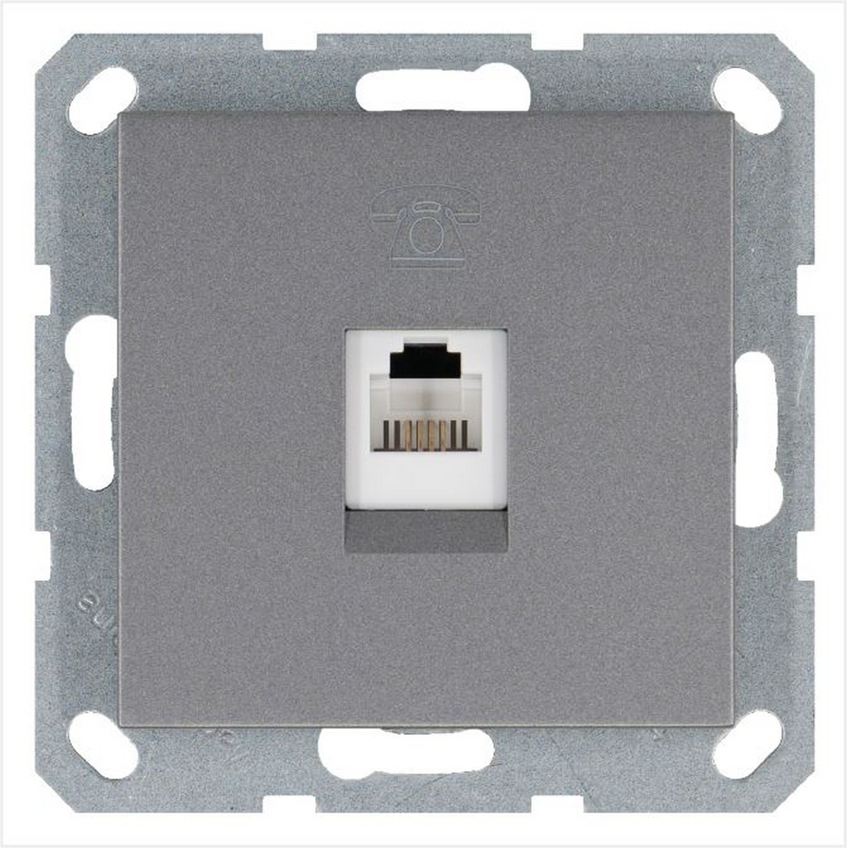 JASMART G - розетки и выключатели Телефонная розетка JASMART RJ11 Алюминий G6101S