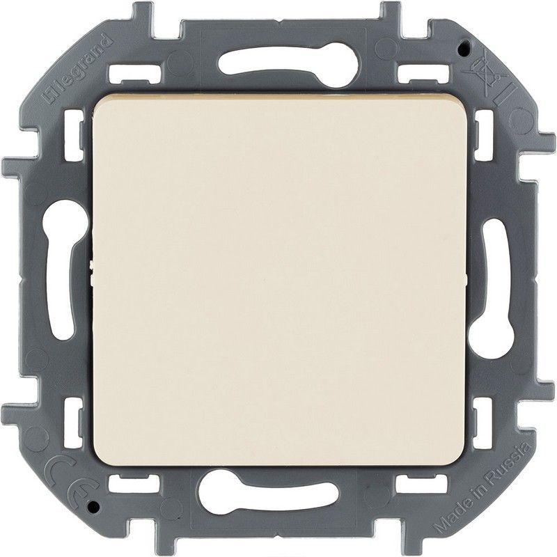 Legrand Inspiria Слоновая кость Переключатель Legrand INSPIRIA Слоновая кость без фиксации (кнопка) с Н.О./Н.З. контактом 673691