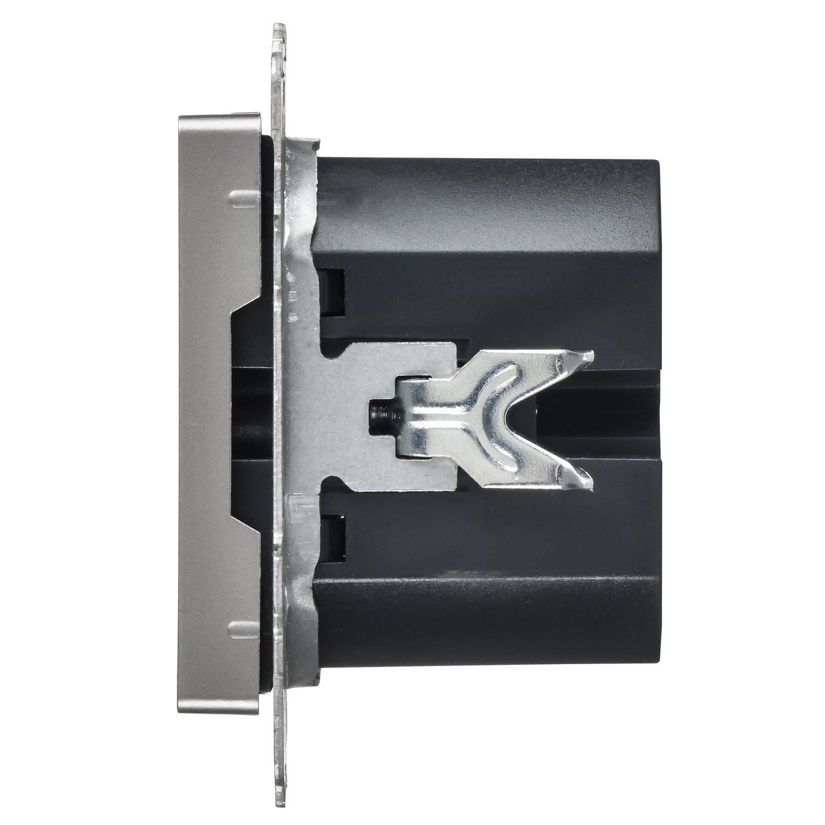 IEK Brite Сталь Розетка USB IEK BRITE C 65Вт высокоскор. зар. РЮ12-1-БрС сталь