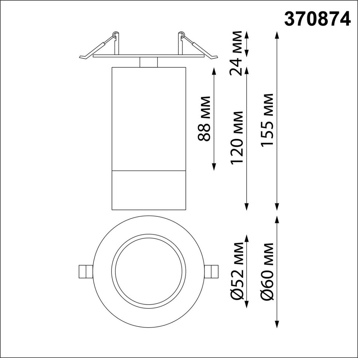 Светильник встраиваемый NOVOTECH 370874 SLIM