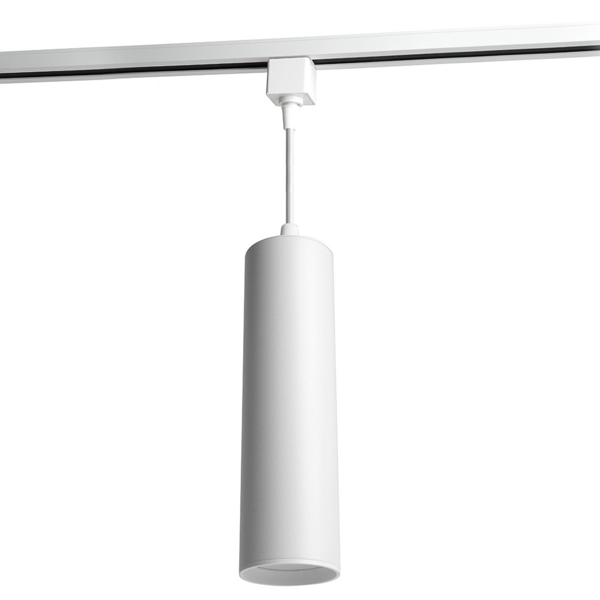 Трековые светодиодные светильники Светильник Feron AL196 трековый однофазный на шинопровод под лампу на подвесе GU10 белый 48556 