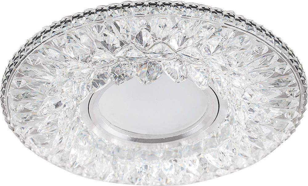 Встраиваемые светодиодные светильники Светильник встраиваемый Feron CD942 с LED подсветкой MR16 прозрачный 32655 