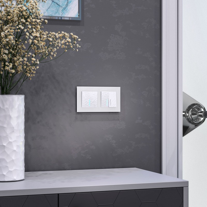 Werkel Белый Hammer механизмы Выключатель Werkel двухклавишный с подсветкой (hammer белый) W1220101