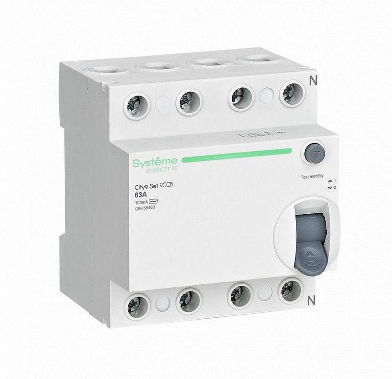Systeme Electric Выключатель дифференциального тока SE City9 Set (ВДТ) 63А 4P 100мА Тип-AC 400В C9R56463 