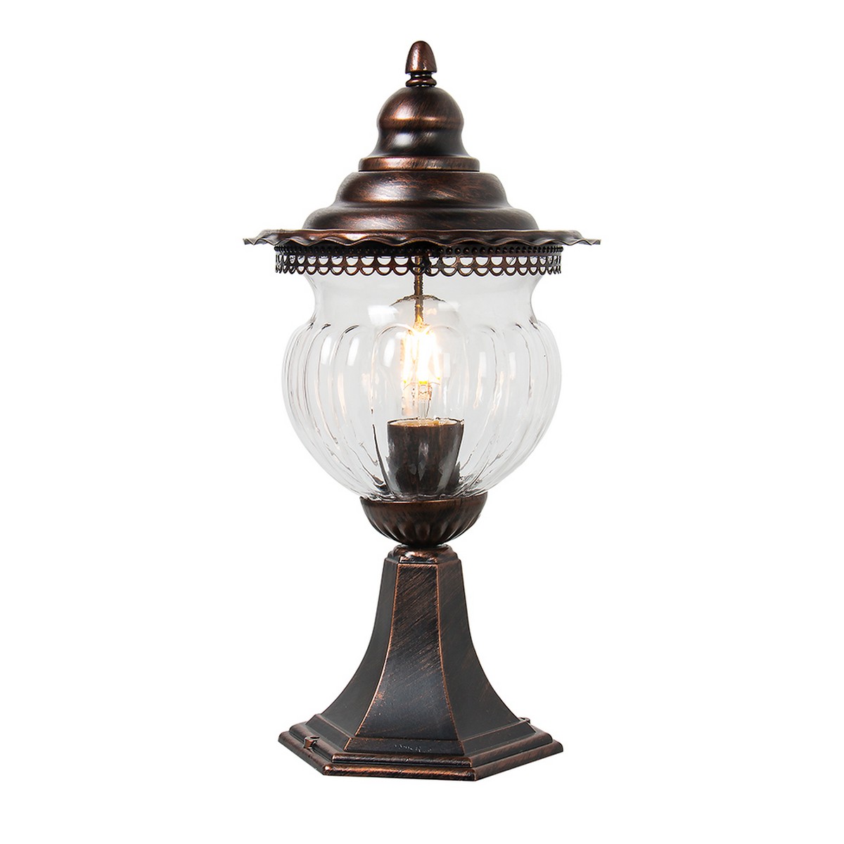 Уличные светильники на постамент Светильник садово-парковый Feron PL594 на постамент 60W 230V E27 коричневый 11622 