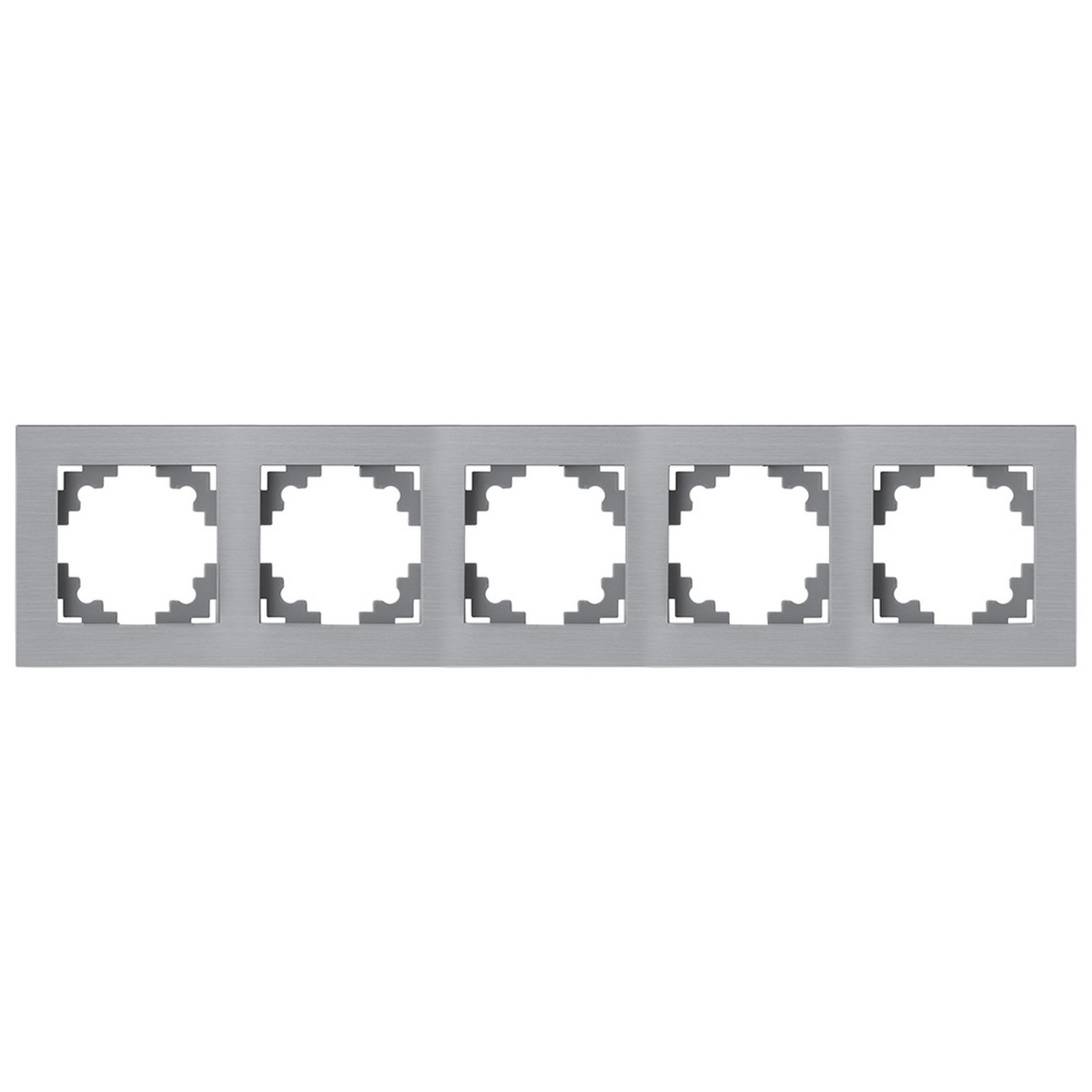 Катрин - Розетки и выключатели Stekker Рамка 5-местная металл STEKKER MFR00-7005-03 Катрин серебро 50027