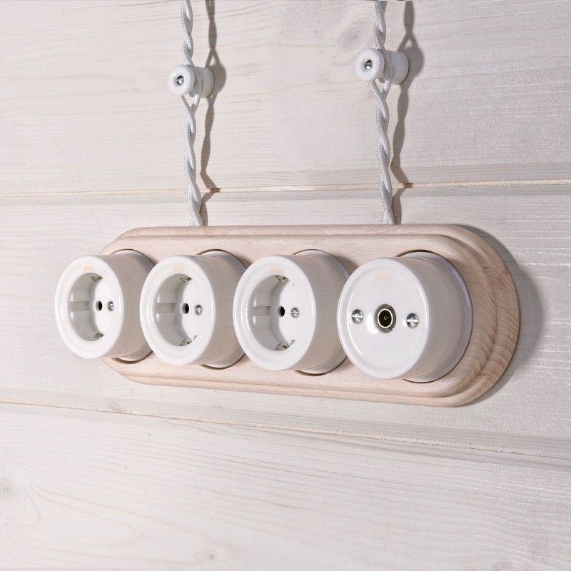 Витой ретро провод (кабель) Ретро кабель Werkel витой 2х2,5 (белый) 20 м (под заказ) W6452301 