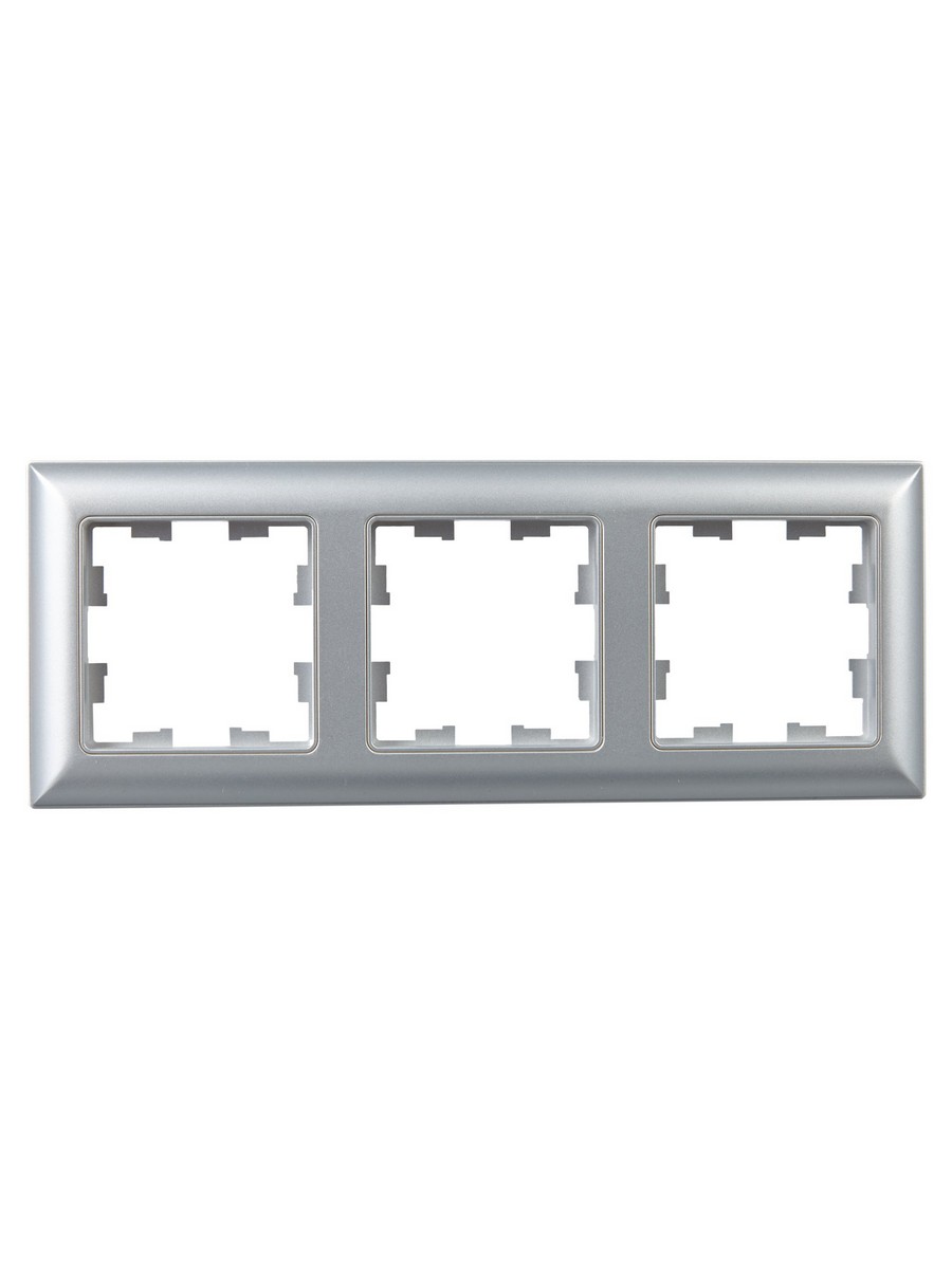 IEK Brite Рамки Рамка IEK BRITE DECOR Алюминий 3D-форма 3-м РУ-3-Бр BR-M32-12-K47