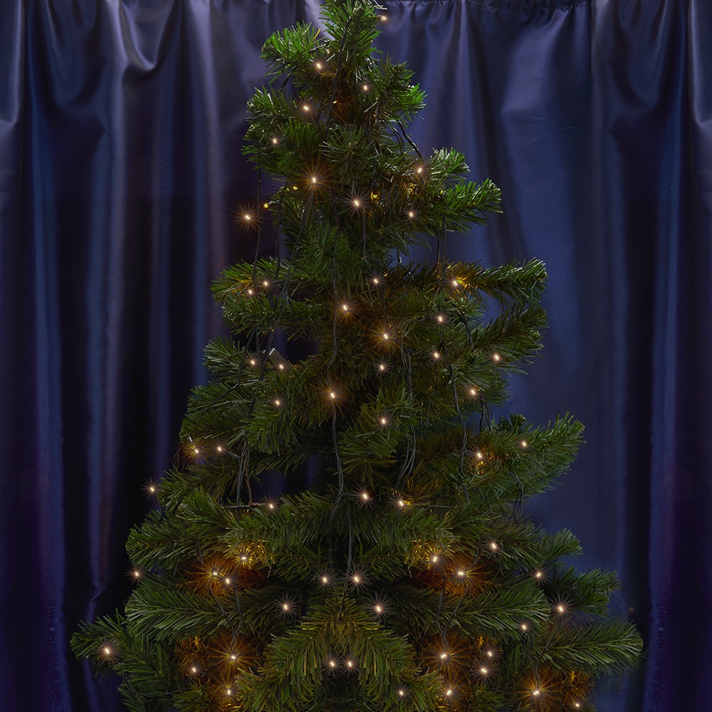 Светодиодная гирлянда Feron CL06 линейная 20м + 3м 230V 3300К c питанием от сети контроллером зеленый шнур 26779