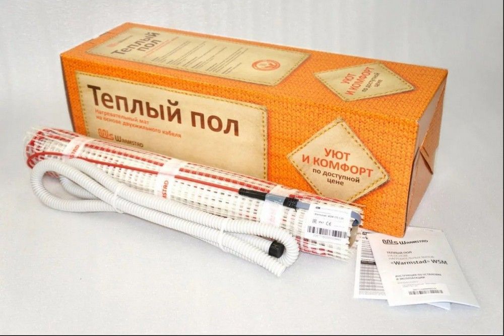 Теплый пол Warmstad (Россия) Нагревательный мат Warmstad WSM-1890-12,5 150Вт/м2 12,5 м2 1890 W 
