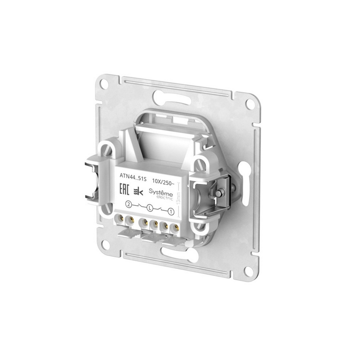Переключатель SE AtlasDesign Aqua Белый 2-клавишный IP44 быстрозажим. клем. ATN440151S