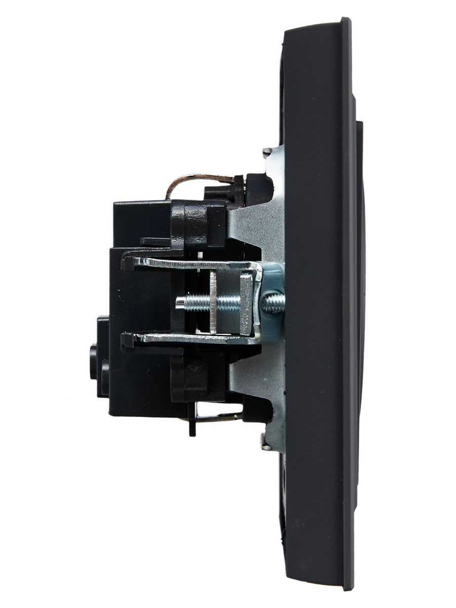 IEK Brite Графит Розетка IEK BRITE Графит с з/к/ш 16А в сборе РСР14-1-0-БрГ BR-R14-16-K53-F