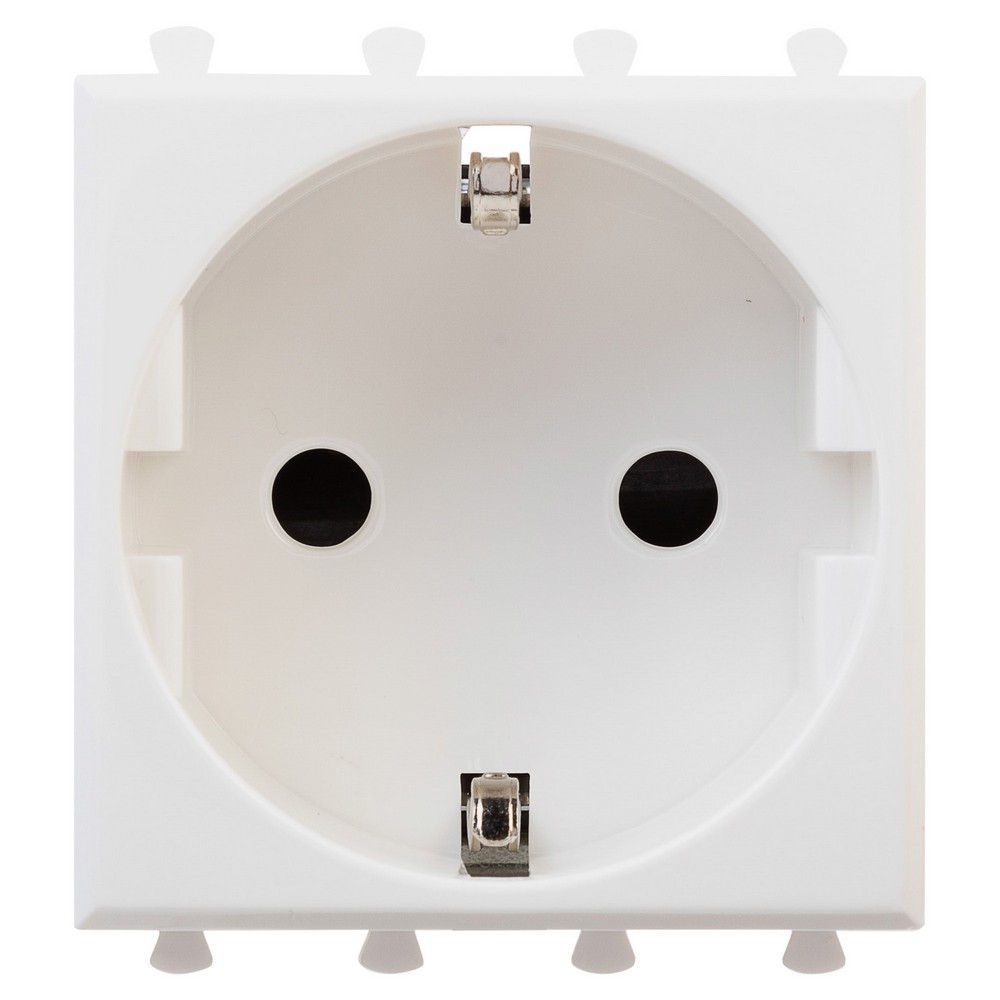 DKC Avanti механизмы Белое облако Розетка модульная DKC Avanti 2P+E с з/ш "Белое облако" 2 модуля 4400002