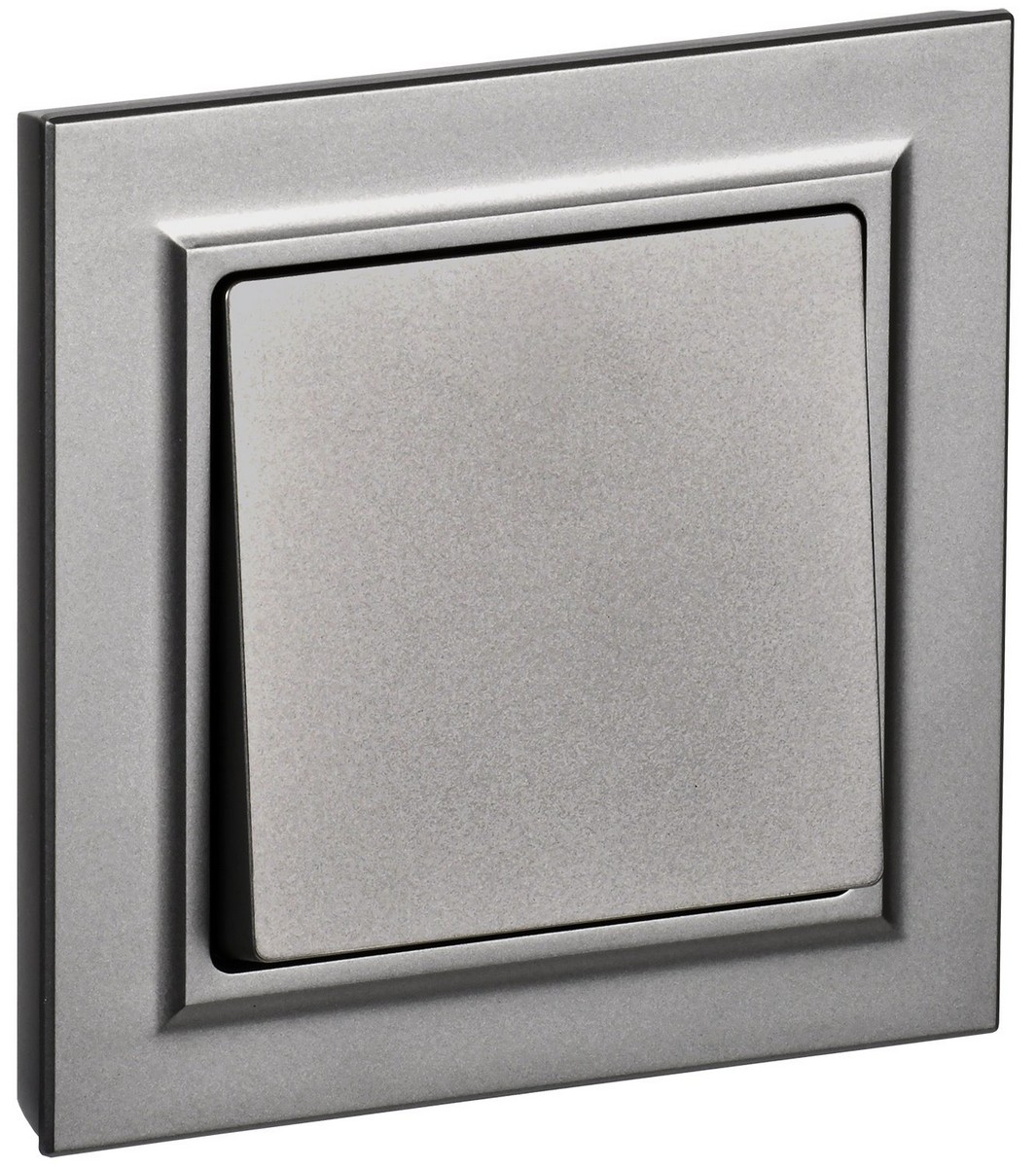 IEK Brite Сталь Выключатель IEK BRITE Сталь 1-кл. 10А в сборе ВСР10-1-0-БрС BR-V10-0-10-K46-F