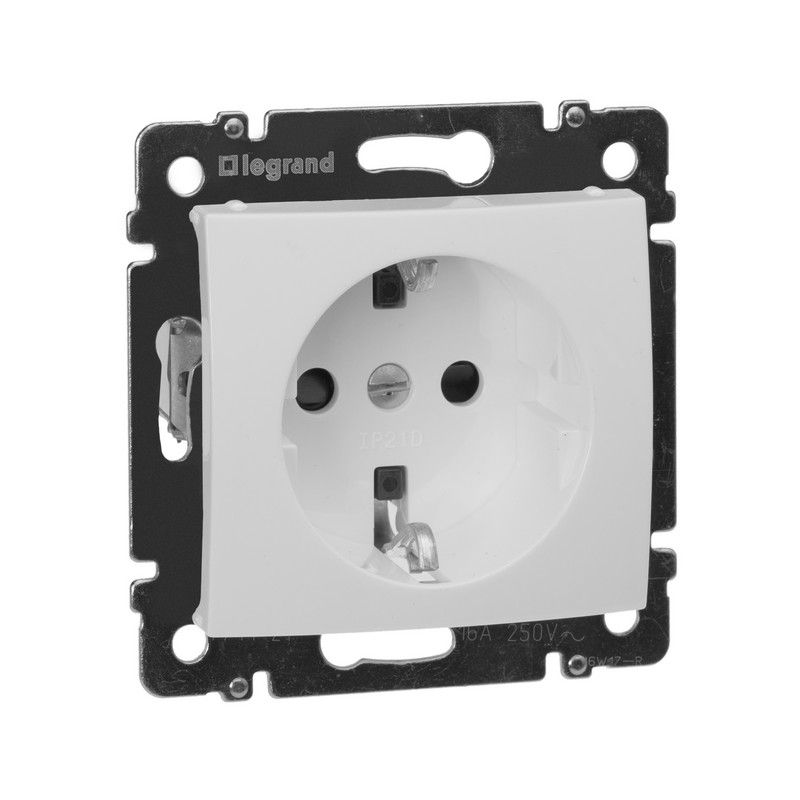 Legrand Valena Classic Белый Розетка Legrand Valena белый 1-ая с/з с защитными шторками 774421