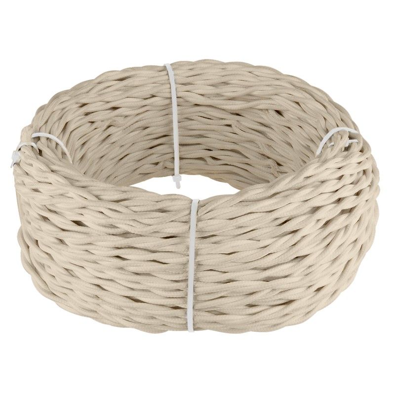 Витой ретро провод (кабель) Ретро кабель Werkel витой 3х1,5 (песочный) 20 м (под заказ) Ретро кабель Werkel витой  3х1,5  (песоч