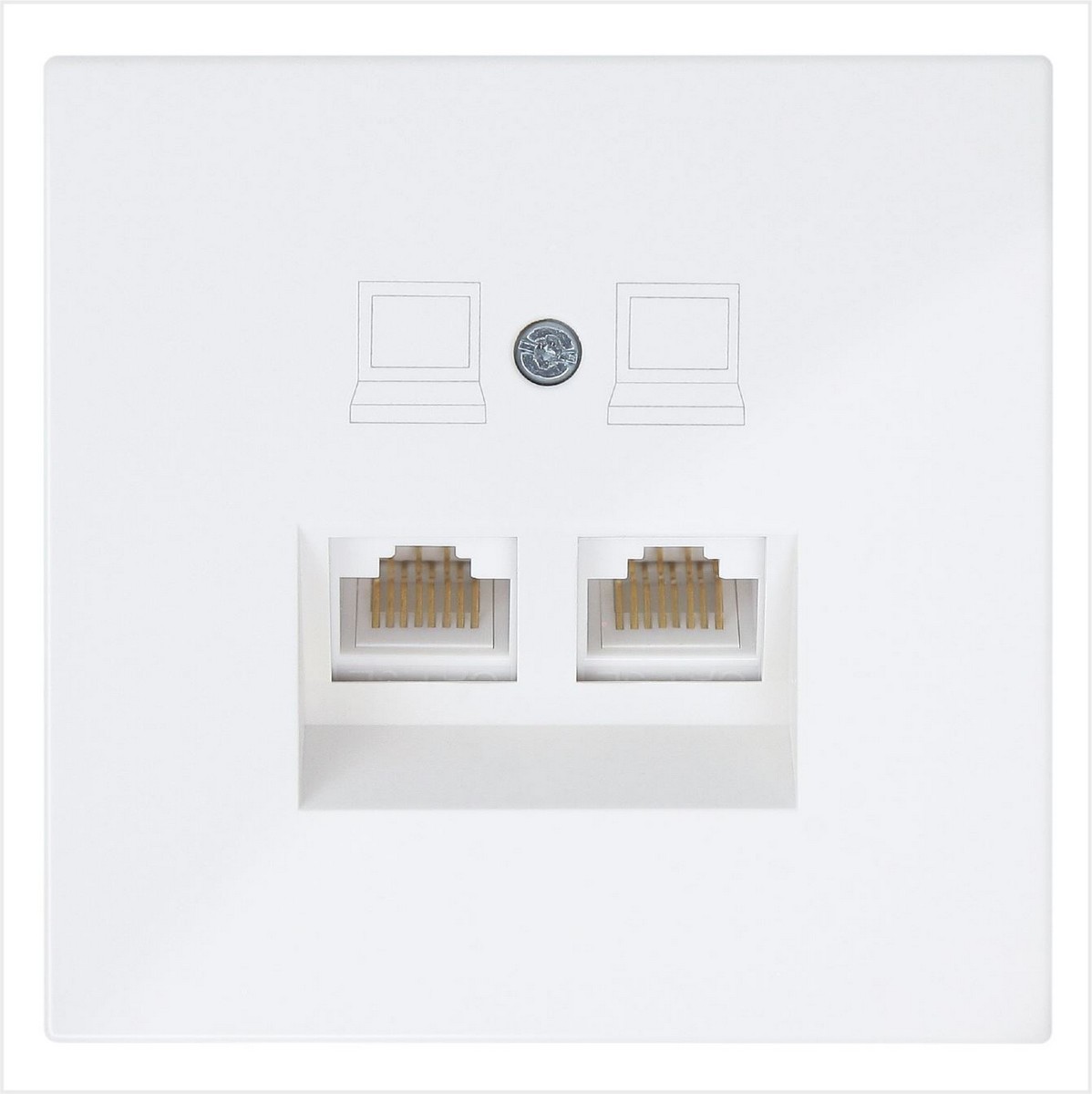 JASMART FD - розетки и выключатели Интернет розетка JASMART FD RJ45 двойная белый глянцевый 6106W