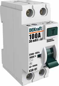 DEKraft Дифференциальный автоматический выключатель DEKraft ДИФ-102 1P+N 32A 30mA 4,5kA тип AC х-ка C 16006D