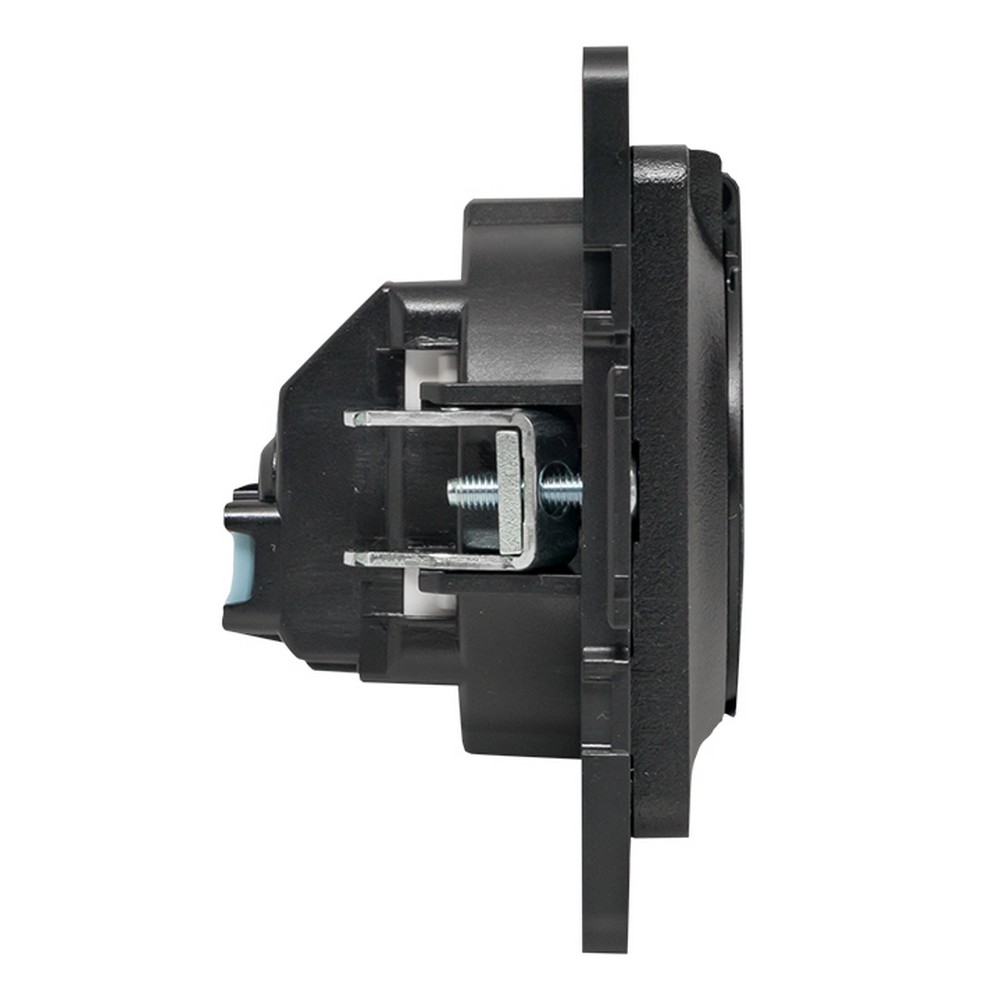 EKF Стокгольм черный Розетка с/з EKF PROxima Стокгольм Черный со шторками и крышкой 16А IP44 EZR16-028-10-44