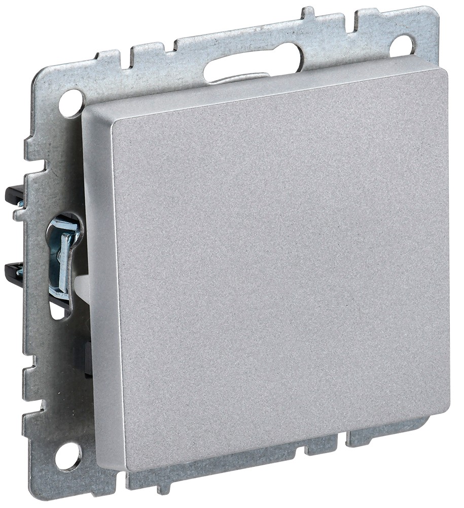 IEK Brite Алюминий Выключатель IEK BRITE 1-клавишный 10А ВС10-1-0-БрА алюминий BR-V10-0-10-K47