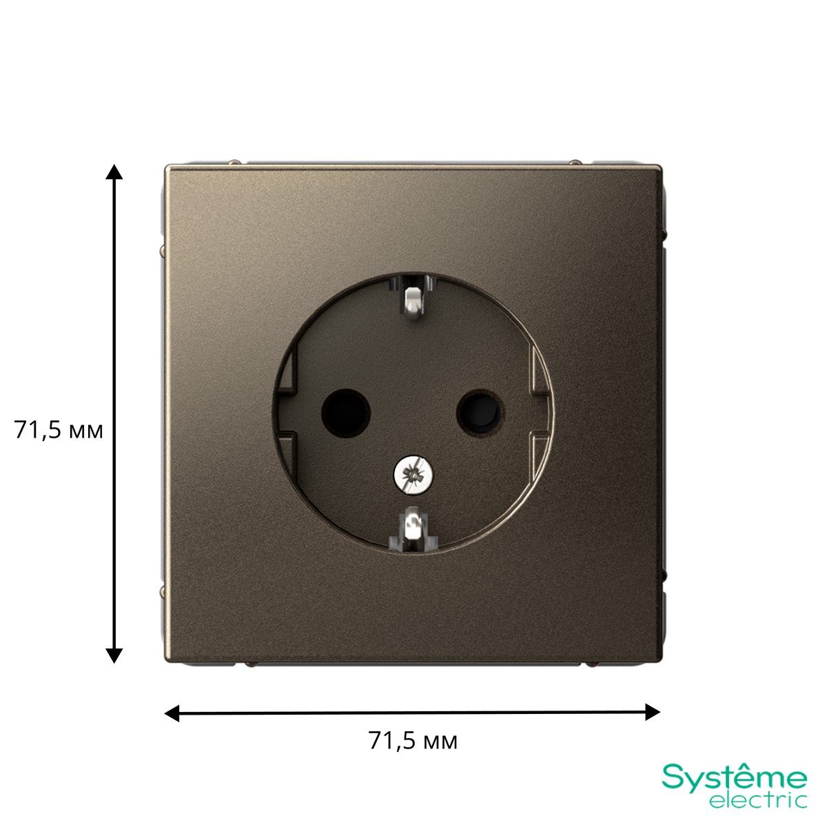 ArtGallery Мокко Розетка Systeme Electric ArtGallery Мокко с заземлением со шторками 16А GAL000645