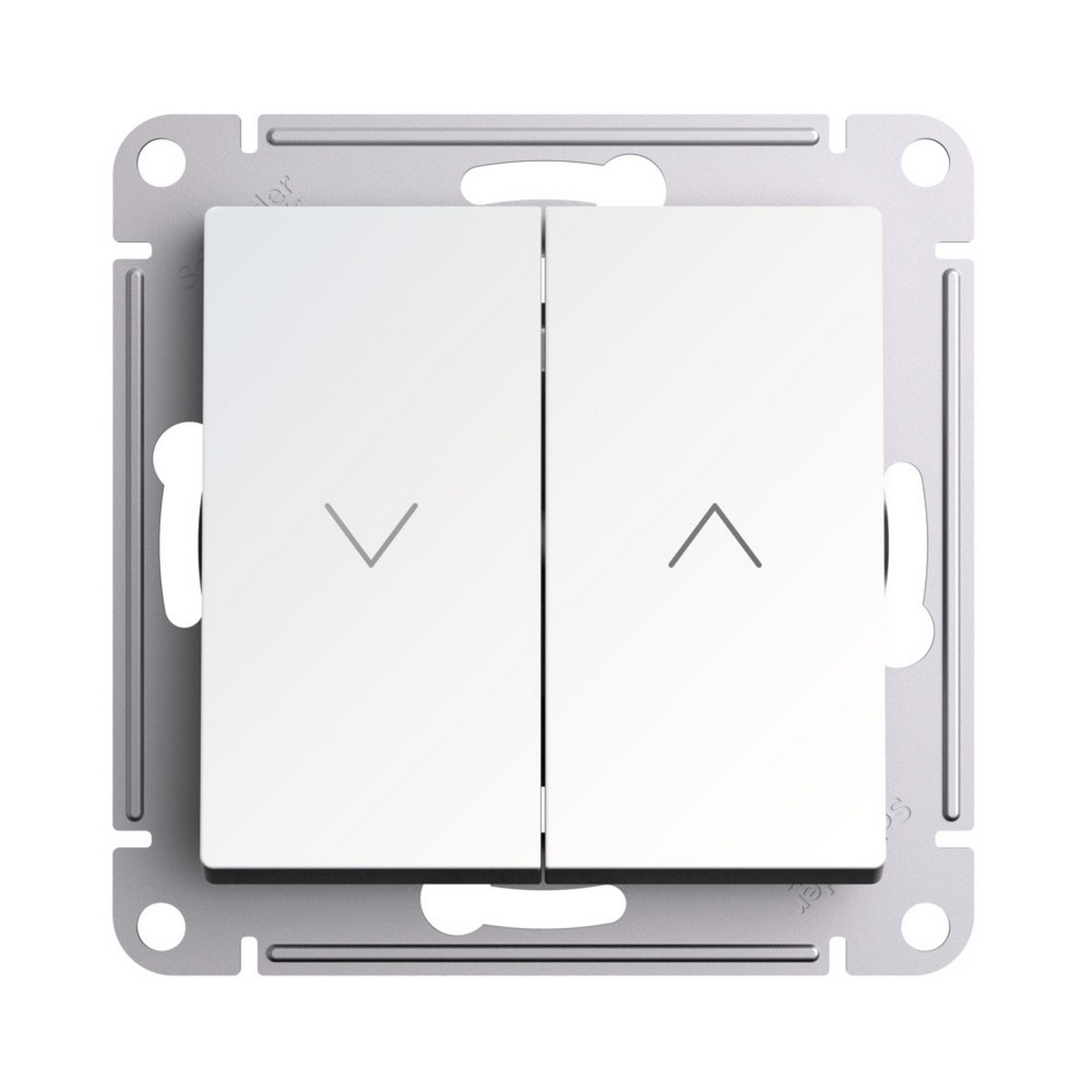 Выключатель Systeme Electric AtlasDesign Жемчуг 2-клавишный жалюзи, 10А, механизм ATN000419