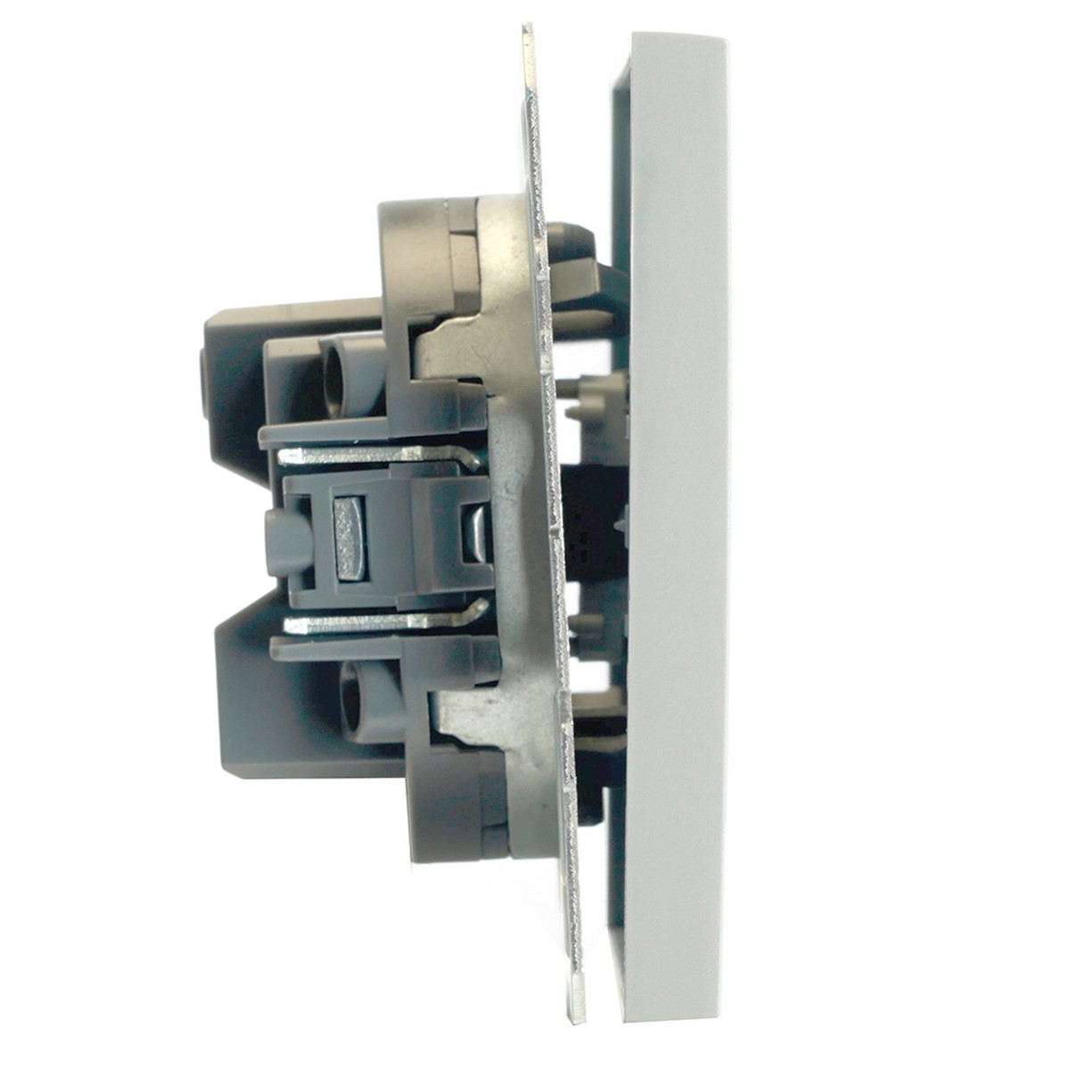 Эмили - Розетки и выключатели Stekker Выключатель 1-клавишный STEKKER Эмили RSW10-5103-10 платиново-серый soft touch 49943