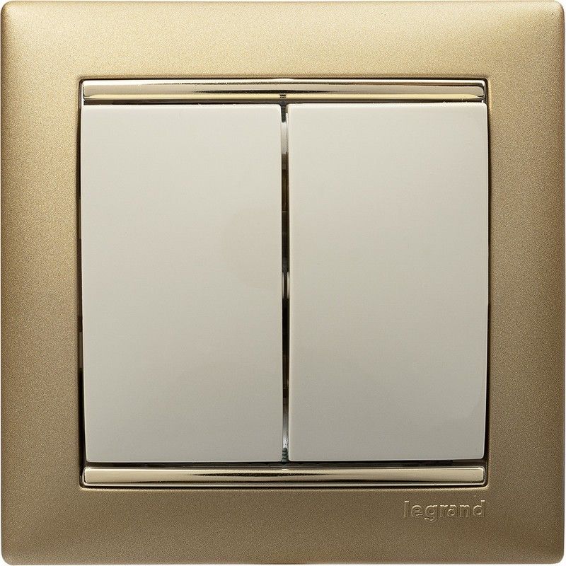 Legrand Valena Classic Кремовый Выключатель Legrand Valena Крем 2-клавишный 774305