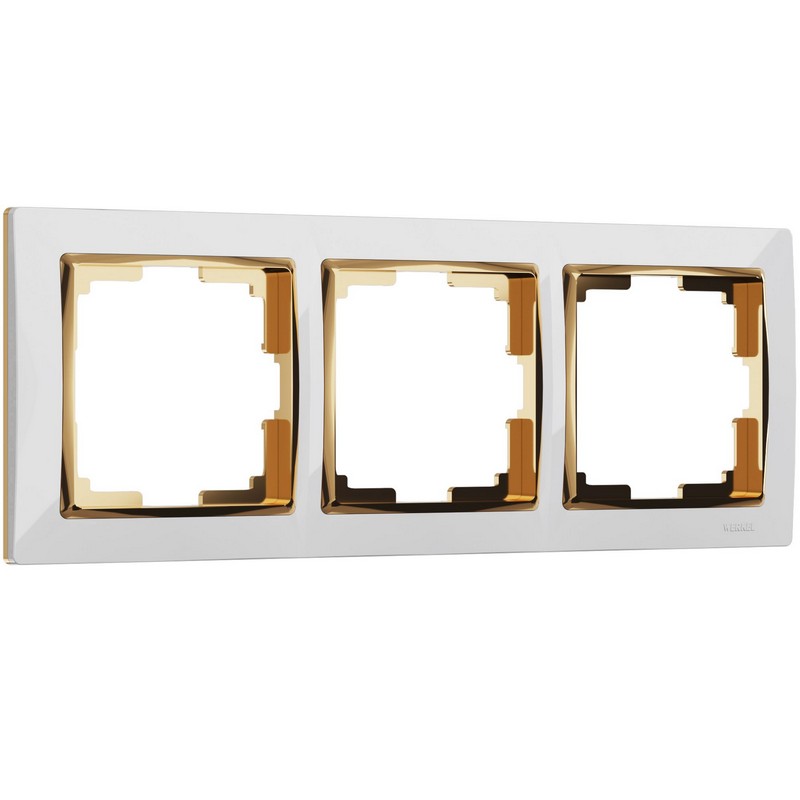 Рамки Werkel Snabb Рамка Werkel Snabb на 3 поста (белый/золото) W0031933