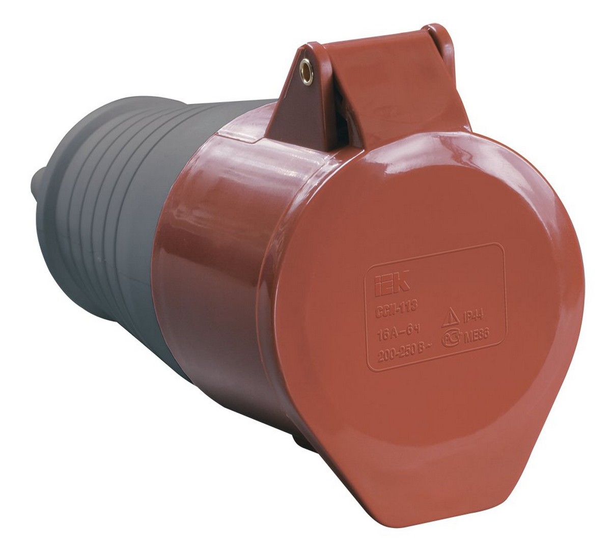 Силовые разъемы и вилки Розетка кабельная IEK 214 переносная 3Р+РЕ 16А 380В IP44 PSR22-016-4 