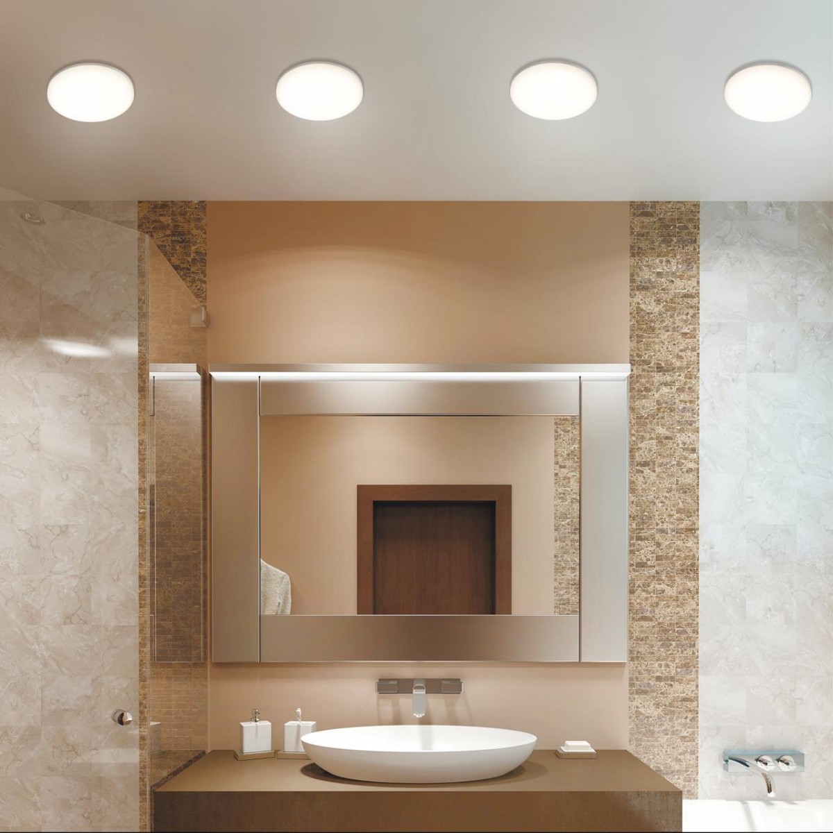 Встраиваемые светодиодные светильники Светильник встраиваемый влагозащищенный NOVOTECH 358675 PANDORA 