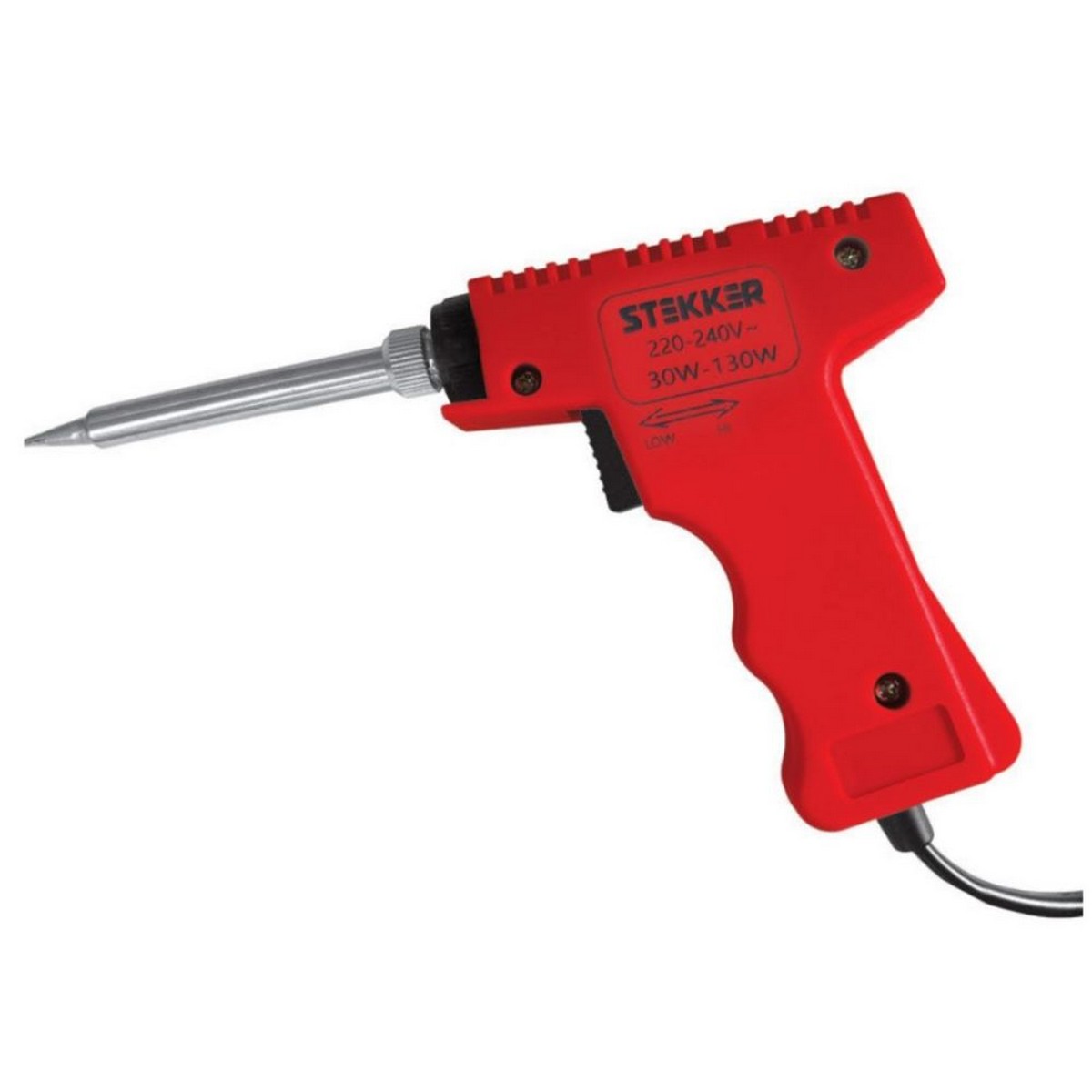 Паяльник STEKKER PLE502-130 импульсный двухрежимный с керам. нагревателем 30/130Вт 230В 49815 подробнее