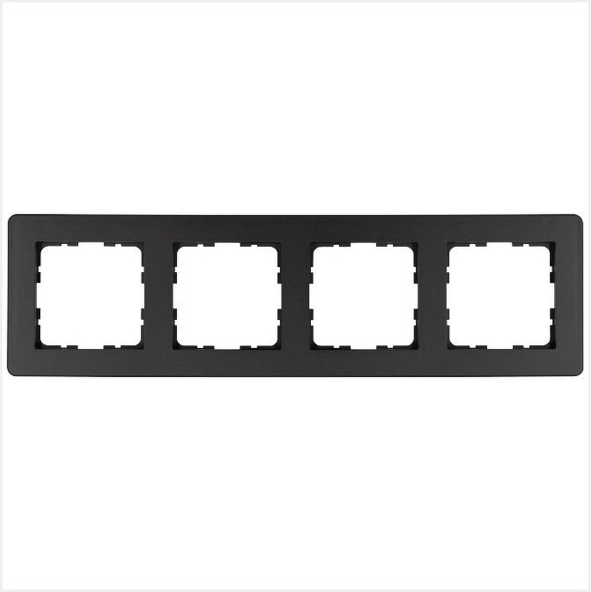 JASMART G - розетки и выключатели Рамка JASMART G-Flex 4-постовая Антрацит G1104B